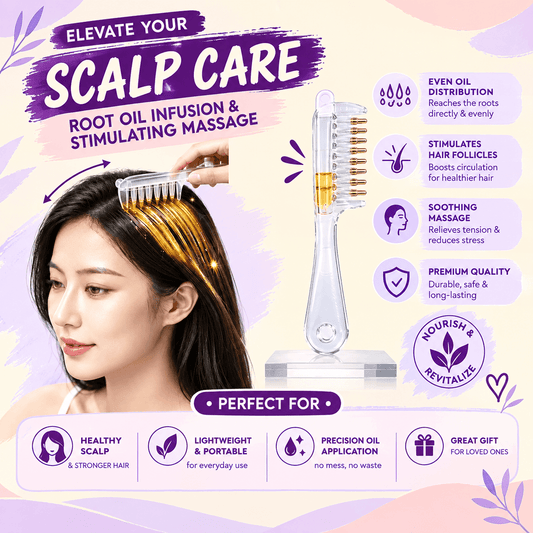 2 in 1 Hair Oil Applicator Comb – Mess-Free Scalp Oiling & Massager